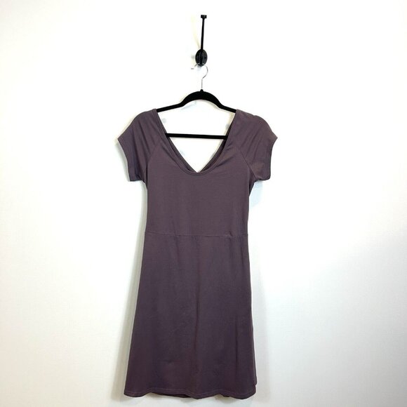 Pact Womens Dress Sz Large Open Back Short Sleeve Casual Modern Organic Cotton - Picture 2 of 10